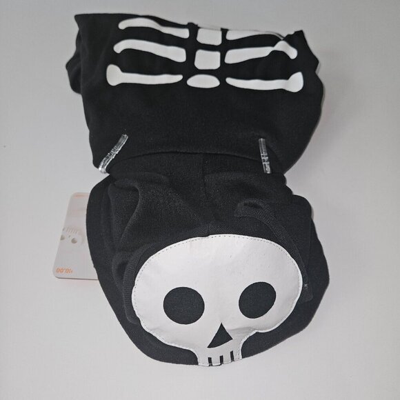 NEW Glow Skeleton Dog Pet Halloween Costume Size Medium (Up to 40 lbs) Black - Picture 2 of 8